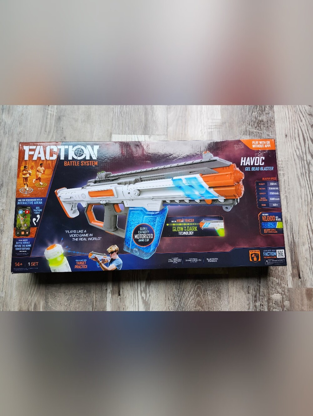 Faction Havoc Gel Bead Blaster Battle System Glow in Dark Smart Beacon NEW